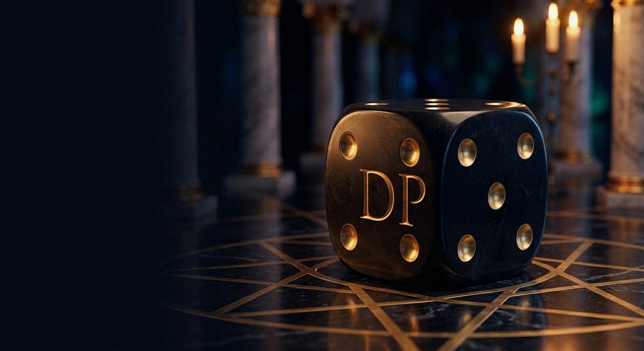 Gaming table with dice and casino chips